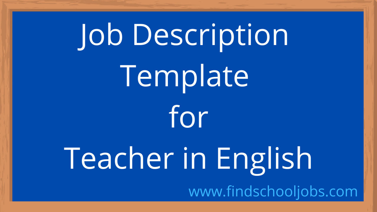 English Teacher Job Description